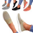 thumbnail image 6 of Xinyolin Spring Autumn Women Soft Sole Slip On Sneakers Rhinestone Breathable Flat Shoes, 6 of 8