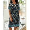thumbnail image 2 of Ekouaer House Dress for Women Button Down Nightgown Short Sleeve Housecoat with pockets, 2 of 8