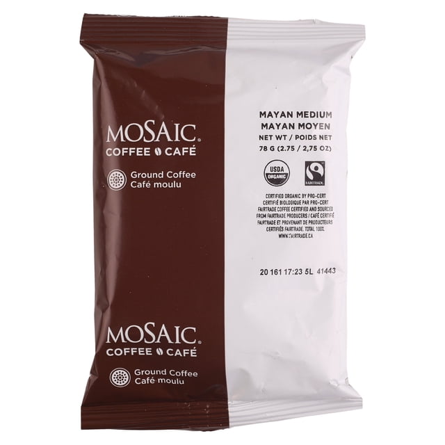 Mosaic Medium Mayan Coffee, Fair Trade Organic | 2.75Z/Unit, 48 Units/Case