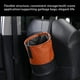 thumbnail image 4 of Riwesomey Cubo de basura de cuero para coche, soporte para basura, cubo de basura, cesta Interior plegable, contenedor, suministros para el hogar Automoción decorativa y accesorios, 4 of 6