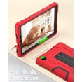 thumbnail image 4 of REQO Case for TCL Tab 8 LE Case,TCL Tab 8 LE Tablet Case with Kickstand,3 Layer Rugged Military Grade Shockproof Kids Case for TCL Tab 8LE 9137W / TCL Tab 8 WiFi 9132X-Red+Black, 4 of 7