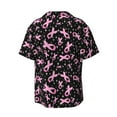 thumbnail image 2 of Easygdp Breast Cancer Awareness (2) Men's Casual Short-sleeved Shirt with Pocket and Button Suitable for Beach Vacation Leisure - 4X-Large, 2 of 7