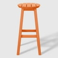 thumbnail image 2 of WestinTrends Malibu 29" HDPE Outdoor Patio Round Bar Stool, Orange, 2 of 7