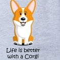 thumbnail image 2 of CafePress - Life Is Better With A Corgi - Cute Infant Baby Football Bodysuit, 2 of 3