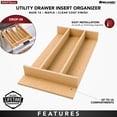 thumbnail image 5 of Rev-A-Shelf Natural Maple Right Size Utensil Drawer Insert, 10-1/4"x19-1/2", 5 of 11