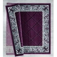 thumbnail image 2 of Designer Home Swan Area Rug 2050 10982 Altamont Plum Flur De Lis Scrolls 5' 3" x 7' 6" Rectangle, 2 of 2