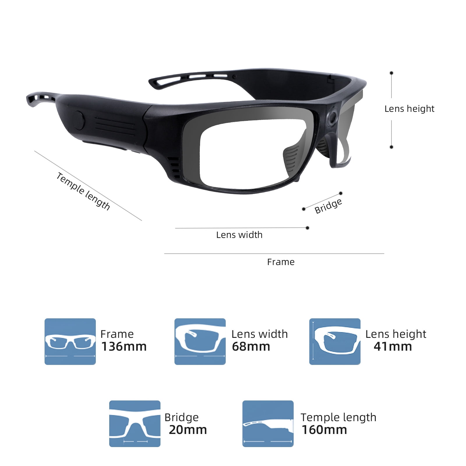 ViView Safety Glasses for Men and Women with Rechargeable LED Lights Ultra Long 13 Hours Runtime,Anti Fog Anti Scratch Eye Protection Glasses TR90 Durable Frame