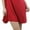 Burgundy, variant on ToBeInStyle Women's 3 Front Button Elbow Sleeve Trapeze Tunic