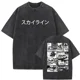 thumbnail image 5 of Camiseta lavada Vintage para hombre y mujer, camisa con estampado gráfico de inicial D Fujiwara Takumi, informal de Manga, de gran tamaño, 5 of 5