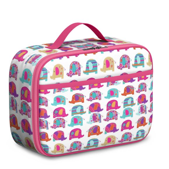 Sac à Lunch Coloré Tribal – Mandala Bohème Floral Isolé avec Illustration Artistique Éléphant Bébé