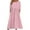 Pink, variant on Leesechin Women's 2025 Summer Short Sleeve Midi Dress V Neck A-Line Ruffle Tiered Eyelet Casual Dresses