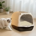 thumbnail image 1 of Danhjin Pla Stic Litter B Ox Cats Litter Box Oversized Fully Enclosed Toilet For Kittens Plastic Litter Box For Cats Odor Proof For Cats, 1 of 6