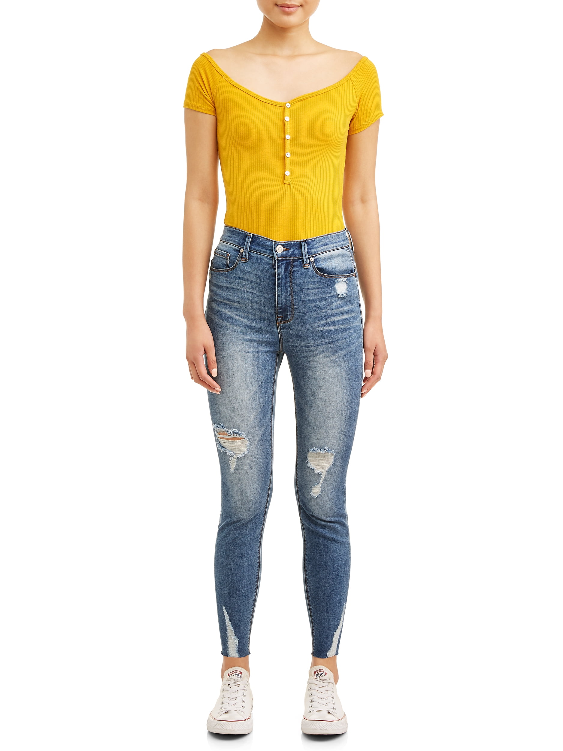 juniors destructed jeans