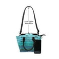 thumbnail image 5 of Blue Old Wood Texture Rivet Fashion One-Shoulder Women's Handbag Tote Bag, 5 of 6