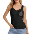 thumbnail image 5 of Built in Bra Tank Tops for Women BWASD Sleeveless Casual Shirts Soft Adjustabl Basic Soft Aesthetic Camisole Padded Sport Yoga Bra Summer 2026 M-XXL Black, 5 of 7