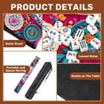 thumbnail image 3 of Mahjong Mat 31.5" x 31.5" Floral Decorative Ceramic Plates Teacups Vibrant Pink Non-Slip Noise Reduction American Mahjong Tiles Table Cover for Dominoes Poker Card Board Games Gift, 3 of 8