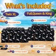 thumbnail image 3 of Summerween Crafted by Catherine Microfiber Sheet Set, King, 4-Piece, Black & White Skull Cherries, 3 of 7