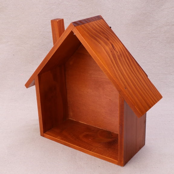 ELAYARD Wooden Wall Mounted Storage Shelf, Small House Shaped Box for Bedroom, Kitchen, Living Room Home Decor Organizer