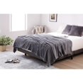 thumbnail image 2 of Grey Ribbed Throw Blanket 50X60 100% Polyester, 2 of 5