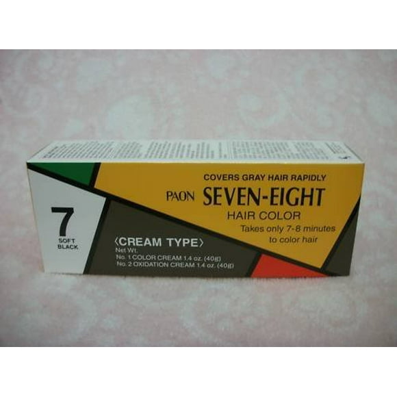 PAON SEVEN-EIGHT CREAMY TYPE HAIR COLOR SOFT BLACK # 7
