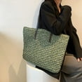 thumbnail image 3 of HLSOHJP Women Handbag Summer Beach Bag Rattan Woven Handmade Knitted Straw Large Capacity Totes Leather Women Shoulder Bag Bohemia New, 3 of 6
