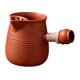 thumbnail image 1 of Tetera de cerámica para agua hirviendo, tetera de hojas sueltas, duradera, con asa lateral Rojo 350ml, 1 of 9