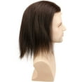 thumbnail image 7 of 12" Long Hair Men's Toupee Hair Replacement Systems Swiss Lace Front Natural Hairline Hairpieces Thin Skin PU V-looped 10\"x8\" Base Size (1B Black Color), 7 of 7