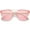 Pink-Gold / Pink, variant on sunglassLA - Modern Fashion Ultra Slim Wire Rimless Flat Lens Pantos Sunglasses - 58mm