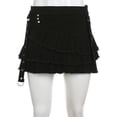 thumbnail image 4 of Falda plisada de mezclilla sexy Ygjytge para Mujer Negro T M, 4 of 9
