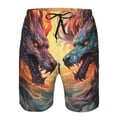 thumbnail image 3 of Balery Colorful Wave Dragon Head Traje de Baño Estilo Hawaiano para Hombre, Shorts de Secado Rápido con Bolsillos-Medium, 3 of 6