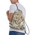 thumbnail image 3 of Bingfone Starfish And Sea Shells Drawstrings Backpacks Bags For Men Women Gym Drawstrings Bag, 3 of 9