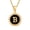 Black B, variant on Shell Initial Necklace for Women Letter A-Z Circle Pendant Chain Colorful Gold Plated Stainless Steel Simple Dainty Personalized Delicate Stacking Jewelry Colorful Letter Z