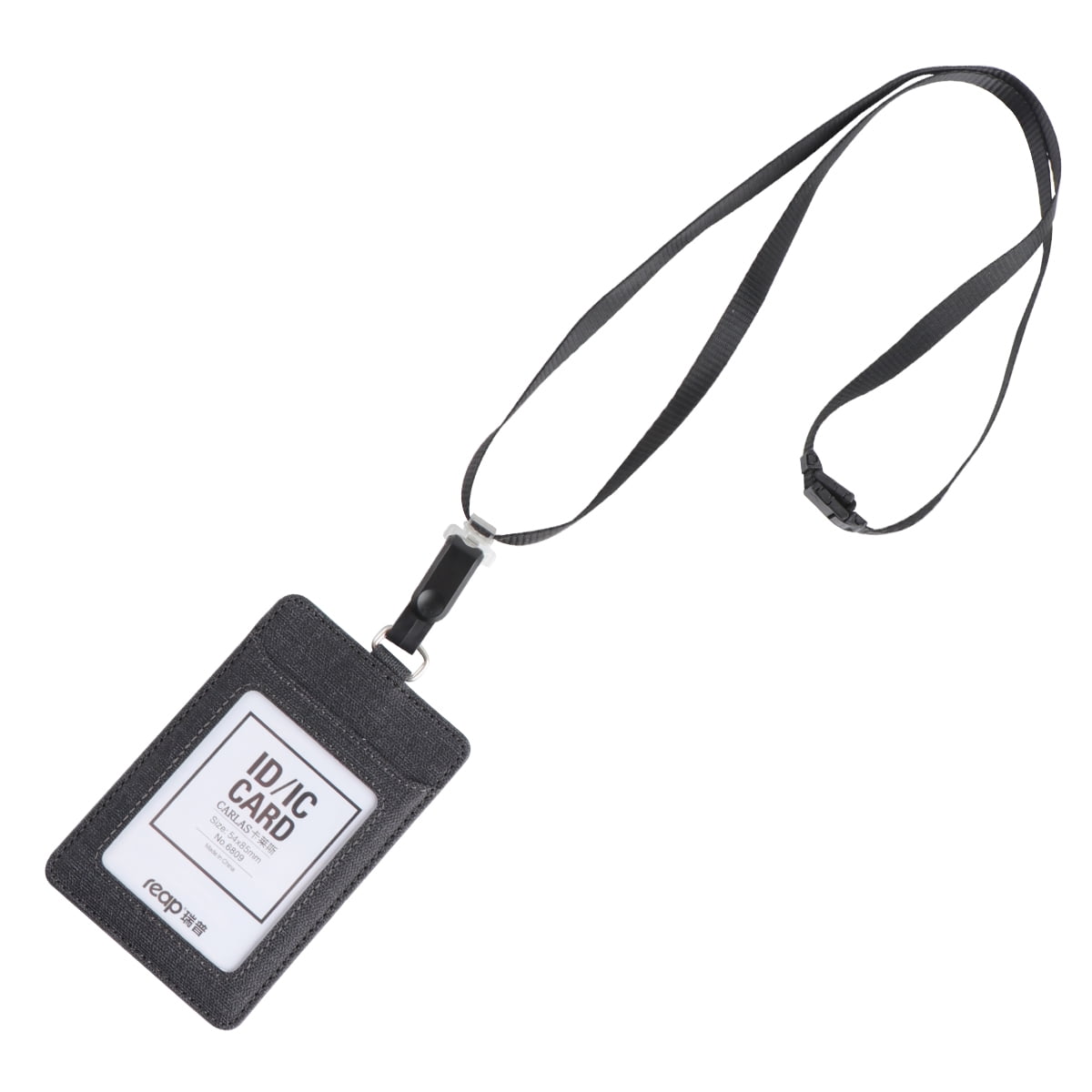 Cloth Badge Holder Detachable ID Holders with Neck Strap for Business
