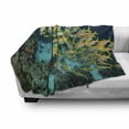thumbnail image 2 of Underwater Soft Flannel Fleece Throw Blanket, Large Group of Fish Swimming Around a Coral Reef in the Ocean, Cozy Plush for Indoor and Outdoor Use, 60" x 80", Dark Sky Blue Multicolor, by Ambesonne, 2 of 5