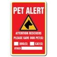 thumbnail image 1 of Pet Alert Aluminum Sign Save Our Pets Rescue Fire Firefighter Police Rescue Dogs Cats | Indoor/Outdoor | 10" Tall, 1 of 1