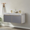 thumbnail image 3 of Vinnova Alicante 48" Double Floating Vanity White Top Elegant Gray No Mirror, 3 of 11