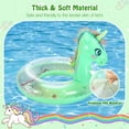 thumbnail image 2 of MoKo Unicorn Pool Floats for Kids, Inflatable Swimming Ring Beach Swim Floaties Toys Party Supplies, Green, 2 of 6