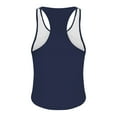 thumbnail image 4 of Hessimy Men Sleeveless T Shirt Workout Cut Off Shirts Athletic Muscle Gym T Shirts Solid Round Neck Tank Tops(Navy,S), 4 of 5