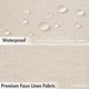 thumbnail image 4 of Cortina de ducha MIULEE, con textura de lino beige, impermeable, 180 x 180 cm, 4 of 6