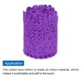 thumbnail image 3 of Uxcell 4" Wide 3 Yard Lace Ribbon Floral Pattern Purple Lace Trim Ribbon for Sewing Making, 3 of 4
