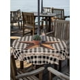 thumbnail image 2 of Outdoor Tablecloths with Umbrella Hole & Zipper, Texas Star Vintage Round Tablecloth 54 Inch, Retro Country Brown Stars Checkered Waterproof Table Cloth, Patio/Pool/Picnic Table Covers, 2 of 8