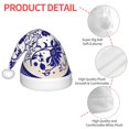 thumbnail image 4 of Daiia Blue And White Porcelain Pattern Print Christmas Knitted Beanie Hat, Large Knit Hat Xmas Small Gifts For Boys Girls Child Infant, 4 of 6