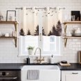 thumbnail image 2 of Rustic Mist Forest Kitchen Curtains Small Short 39 Inch Length, Vintage Watercolor Natural Landscape Grommet Bedroom Living Room Curtains, Light Filtering Cafe Curtain Drapes 2 Panels Set 55''x39'', 2 of 9