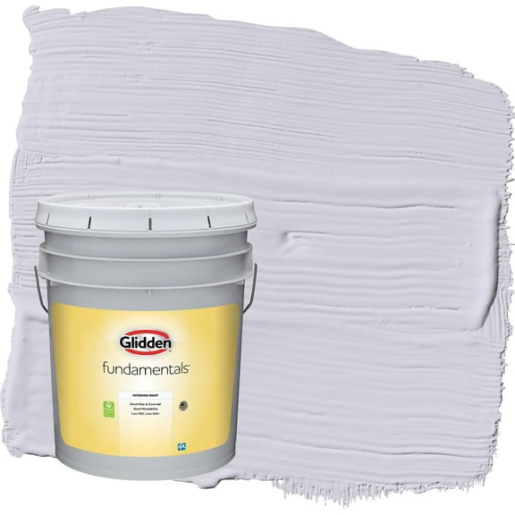 Glidden Fundamentals Frosted Lilac / Purple Flat Interior Paint, 5 Gallon
