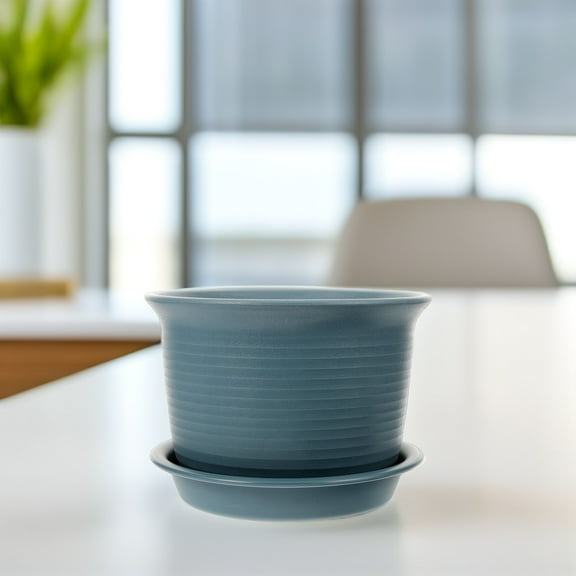 Planters for Indoor Plants Resin Flower Pot Pots with Pallet