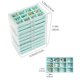 thumbnail image 5 of Caja Organizador para Joyas Pendiente, Acrílico Bandeja Apilable Joyero Transparente para Arete Pulsera Collar Anillo Colgante Broches Estuche Joyería Cajon Terciopelo -Azul, 6 Capas, 5 of 7
