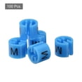 thumbnail image 3 of Clothes Hanger Marker M Size Tag Fit 3.5mm Rod Blue for Garment Clothing Color Coding, Pack of 100, 3 of 6