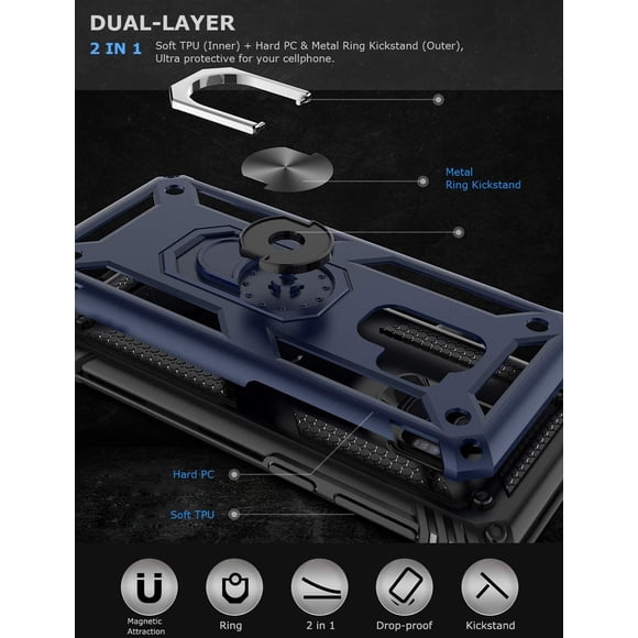 GREATRULY Ring Kickstand Phone Case for Samsung Galaxy S9 Plus,Heavy Duty Dual Layer Drop Protection Galaxy S9+