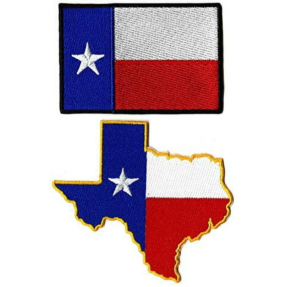 Texas State Flag Patch | The Lone Star Embroidered Die Cut Iron On | Small - by Nixon Thread Co.
