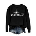 thumbnail image 3 of Merry Christmas Sweatshirts for Women Holiday Sweater Graphic Oversize Crew Neck Long Sleeve Pullover, 3 of 5